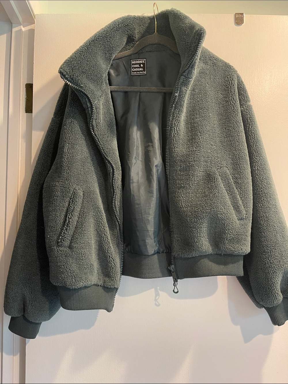 HOODIES Cool & Casual Fleece Jacket in Charcoal